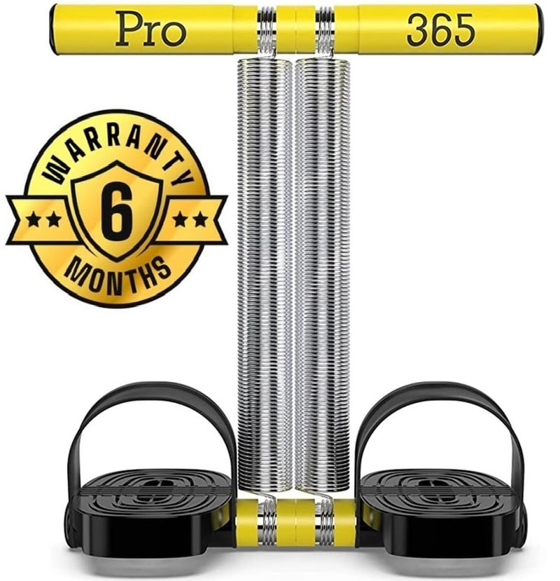 PRO365 Tummy Trimmer Exerciser With Pushup Board Combo/Flat Pedal For Extra Support/Sit Up Equipment/Sport Fitness/Leg Exerciser/Home Gym Equipment (6 Month Warranty, Double Spring), Multi-Coloured - Image 4