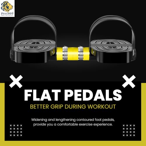 PRO365 Tummy Trimmer Exerciser With Pushup Board Combo/Flat Pedal For Extra Support/Sit Up Equipment/Sport Fitness/Leg Exerciser/Home Gym Equipment (6 Month Warranty, Double Spring), Multi-Coloured - Image 5
