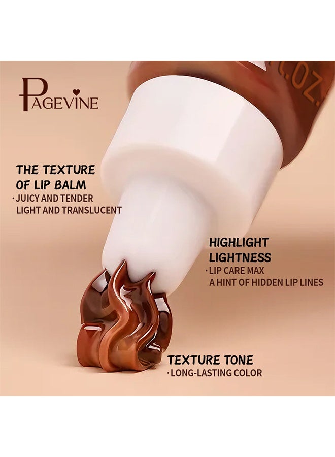 PAGE VINE Love Chocolate So Much Lipgloss, Chocolate Kiss Scented Tinted Lip Gloss, Natural Shine & Light Color Payoff Lip Makeup 10ml - Image 3