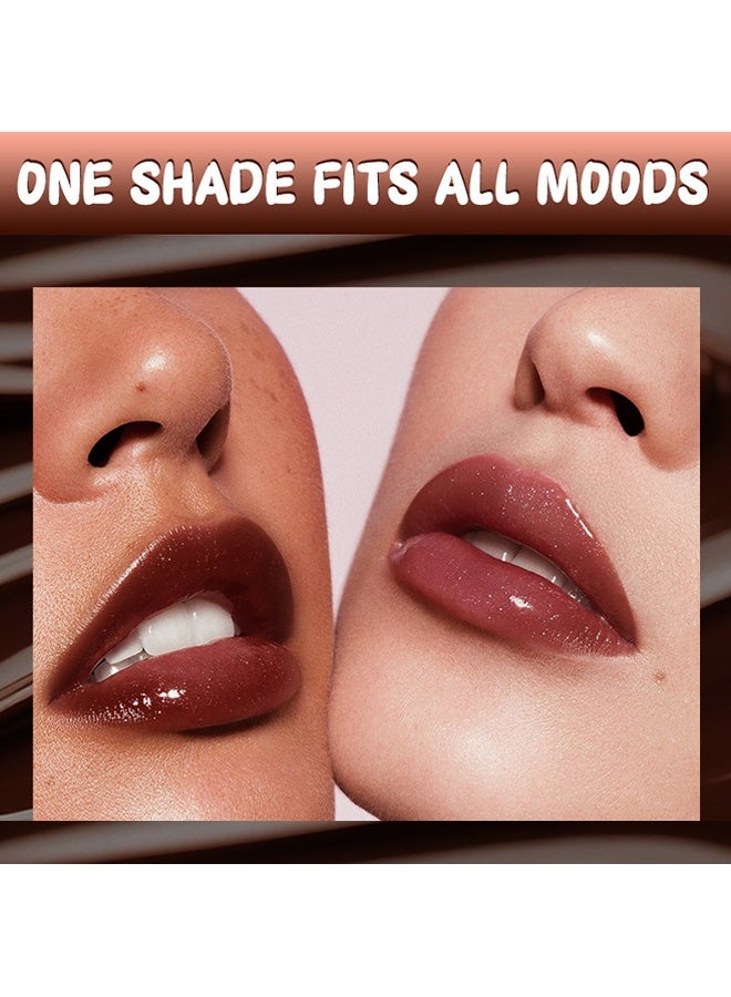 PAGE VINE Love Chocolate So Much Lipgloss, Chocolate Kiss Scented Tinted Lip Gloss, Natural Shine & Light Color Payoff Lip Makeup 10ml - Image 5