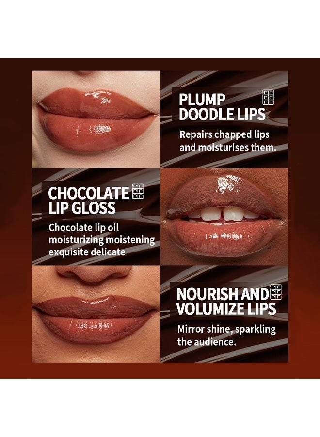 PAGE VINE Love Chocolate So Much Lipgloss, Chocolate Kiss Scented Tinted Lip Gloss, Natural Shine & Light Color Payoff Lip Makeup 10ml - Image 4