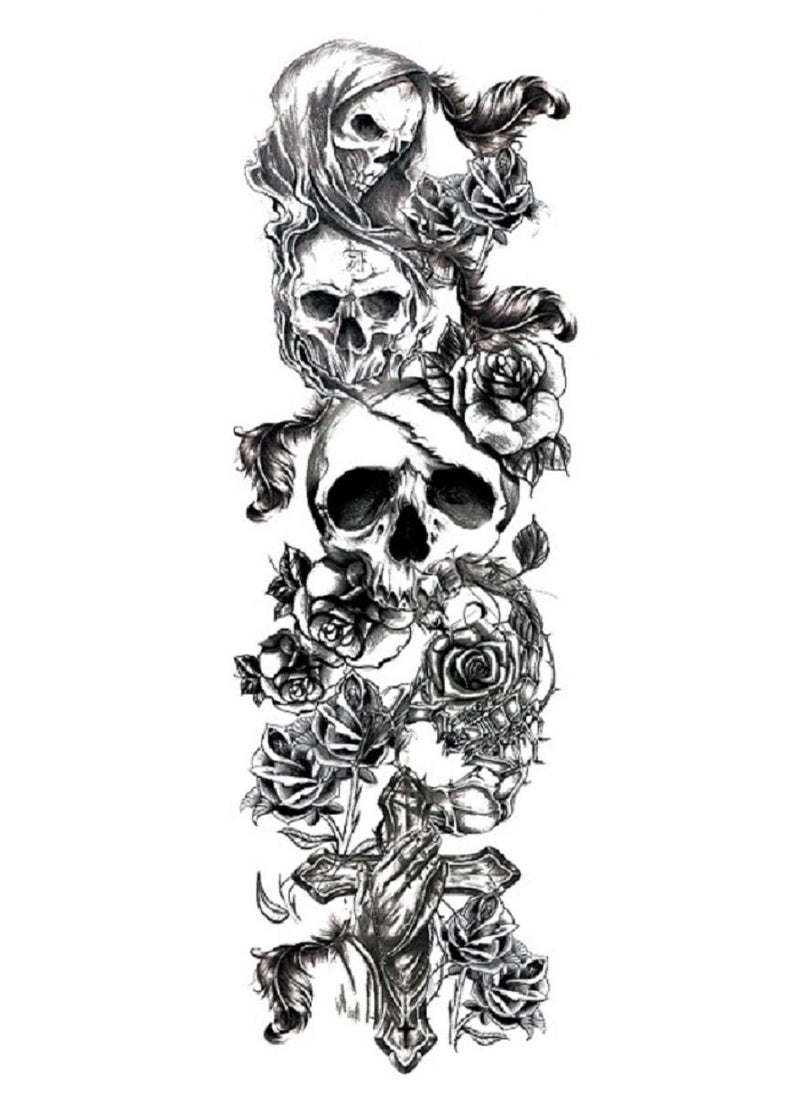 Generic - Full Arm Waterproof Temporary Tattoo For Men & Women Long Time Lasting - Image 1