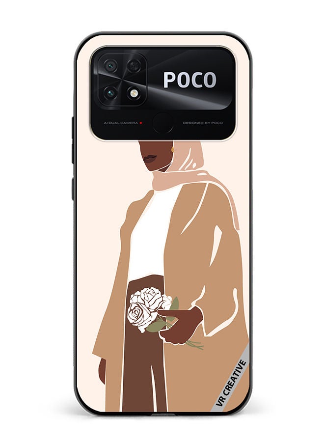 VR CREATIVE Protective Case Cover For Xiaomi Poco C40 Woman In Hijab Design Multicolour - Image 1