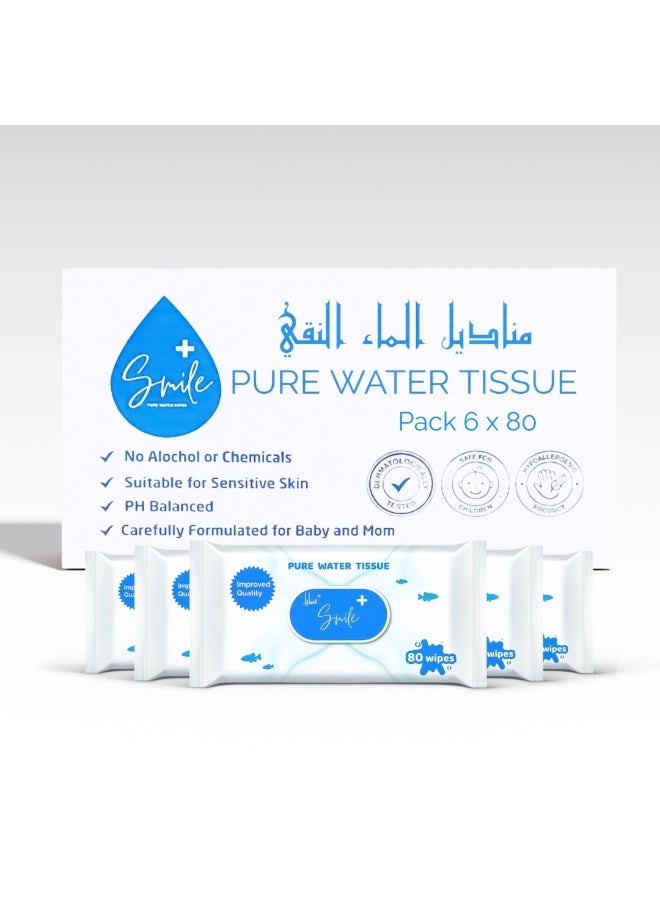 smileplus Pure Water Tissue 80'S 240 Wipes - Image 5