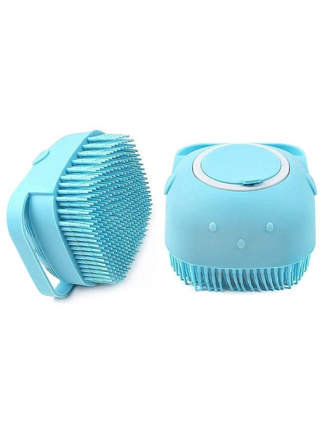 Portible Body Scrubber with Soap Dispenser Brush, Silicone Exfoliating Body Bathing Massage Brush Scrubber Men Ladies Children Kids (Pack of 2) - Image 1