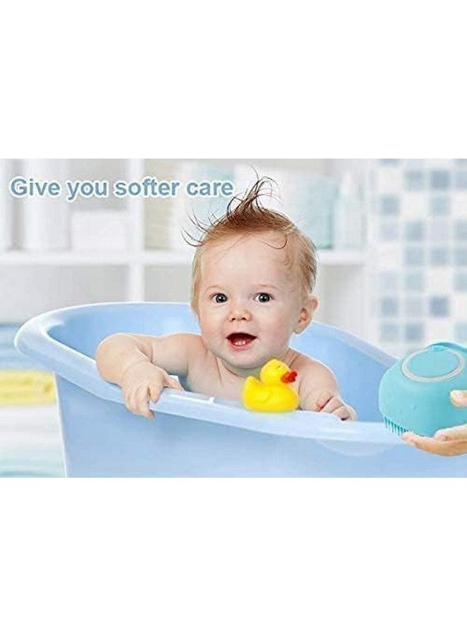 Portible Body Scrubber with Soap Dispenser Brush, Silicone Exfoliating Body Bathing Massage Brush Scrubber Men Ladies Children Kids (Pack of 2) - Image 3