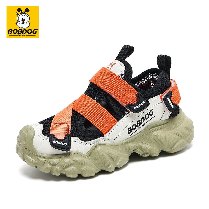 Babudou Kidsren'S Sandals Boys Summer Baotou Sports Sandals Summer Black Big Kidsren'S Girls' Shoes - Image 1