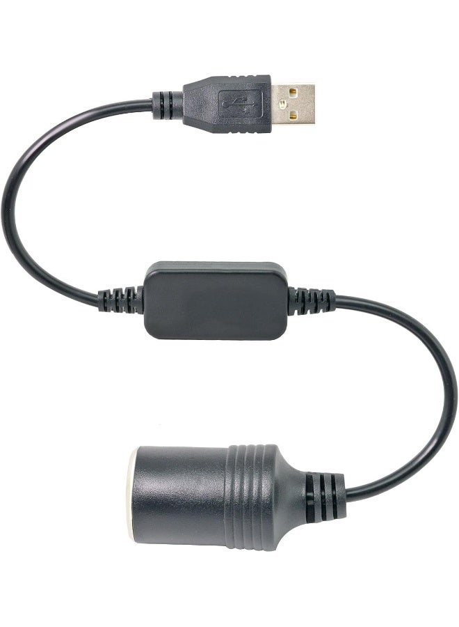 ARECORD USB A Male to 12V Car Cigarette Lighter Socket Female Converter  - Image 2