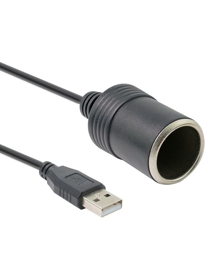 ARECORD USB A Male to 12V Car Cigarette Lighter Socket Female Converter  - Image 3
