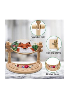 SYOSI Embroidery Stand, Adjustable Rotated Cross Stitch Stand Lap, Embroidery Hoop Holder, Hands-Free Embroidery Hoop Stand for Hand Work and Needlepoint Craft  - Image 2