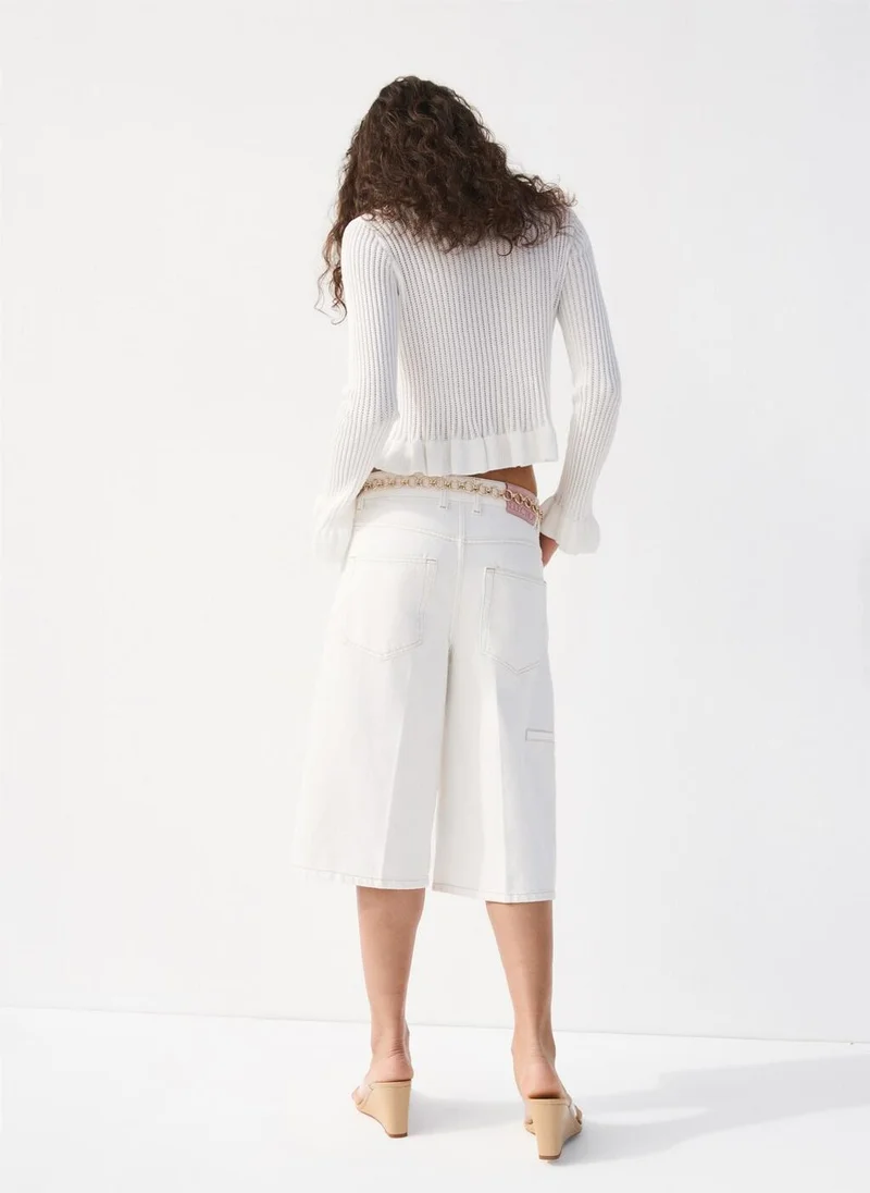 مانجو Knitted cardigan with ties