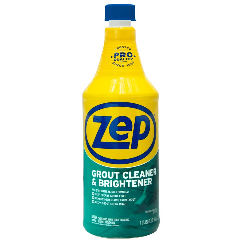 Zep Grout Cleaner and Brightener - 32 Ounce (1 Bottle) - ZU104632 - Deep Cleaning Formula Removes Old Stains From Grout - Image 1