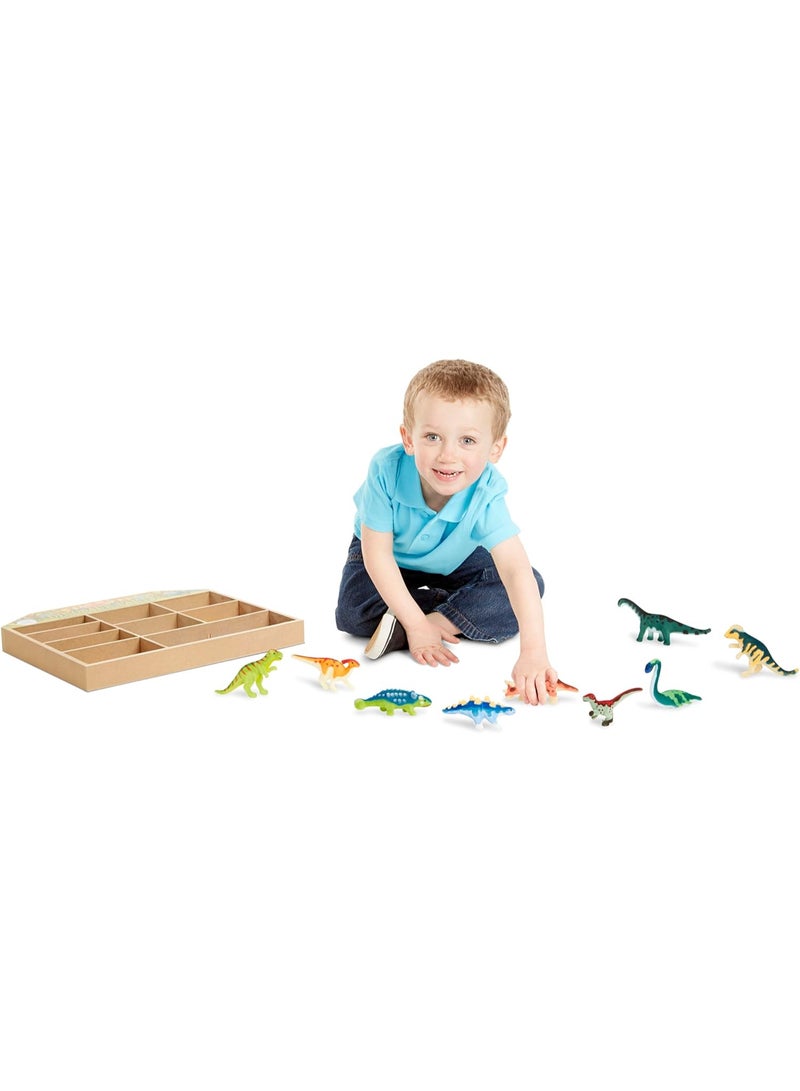 Melissa & Doug Dinosaur Party – 9 Collectible Prehistoric Figurines with Wooden Storage Tray - Image 4