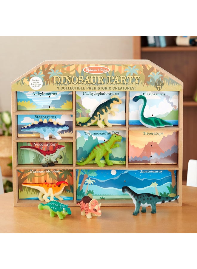Melissa & Doug Dinosaur Party – 9 Collectible Prehistoric Figurines with Wooden Storage Tray - Image 5