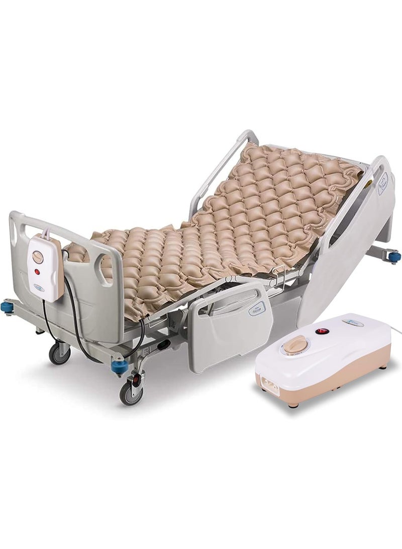 [Anti Bed Sore Air Mattress] - Alternating Pressure Medical Mattress for Ulcer Prevention - Practical & Portable with Free Pump and Storage Pouch