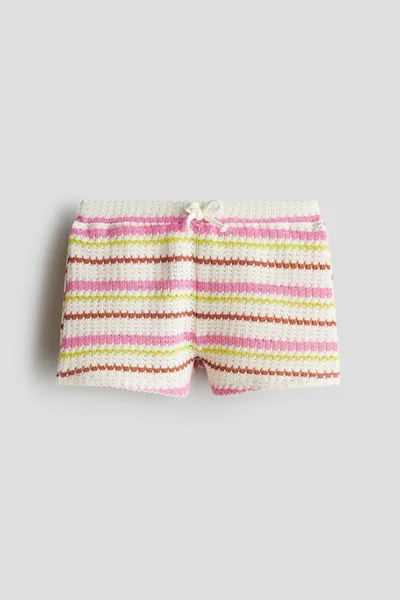 H&M Textured-knit shorts