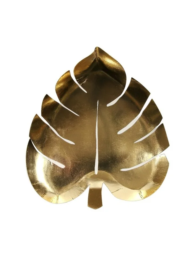 Meri Meri Palm Leaf Gold  Plate