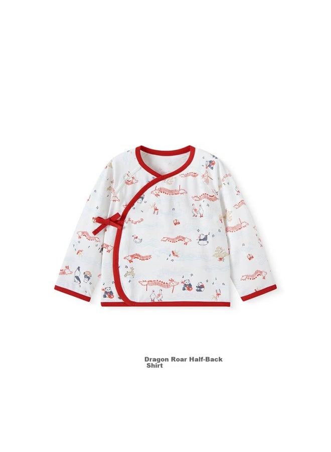 Yeehoo Baby Four-season Skin-friendly Homewear Top Infant Half-back Shirt - Image 1