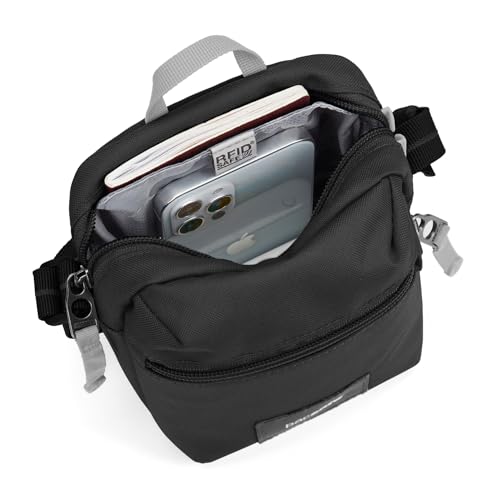 Pacsafe GO Anti Theft Micro Crossbody, Jet Black - Image 3