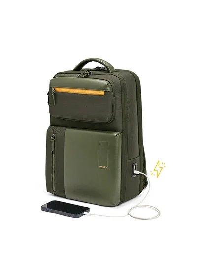 Mokobara The Work Backpack 19L Premium Nylon 16" Water Resistant Daily Use Travel Laptop Backpack for Men & Women (Green)