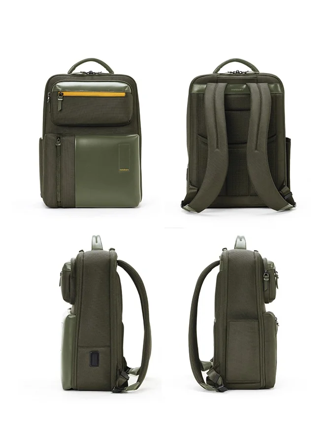 Mokobara The Work Backpack 19L Premium Nylon 16" Water Resistant Daily Use Travel Laptop Backpack for Men & Women (Green)
