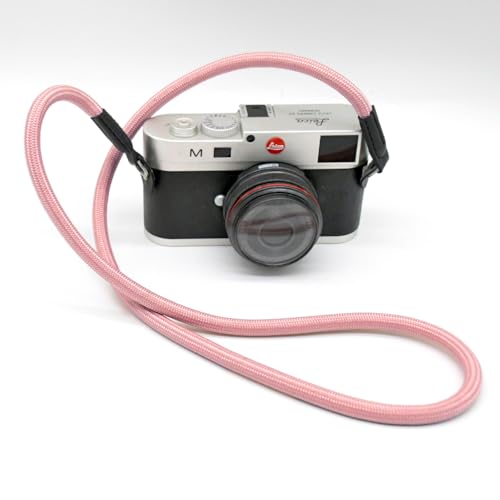 Eorefo Camera Strap Vintage 100cm Nylon Climbing Rope Camera Neck Shoulder Strap for Micro Single and DSLR Camera(Rose Gold) - Image 3