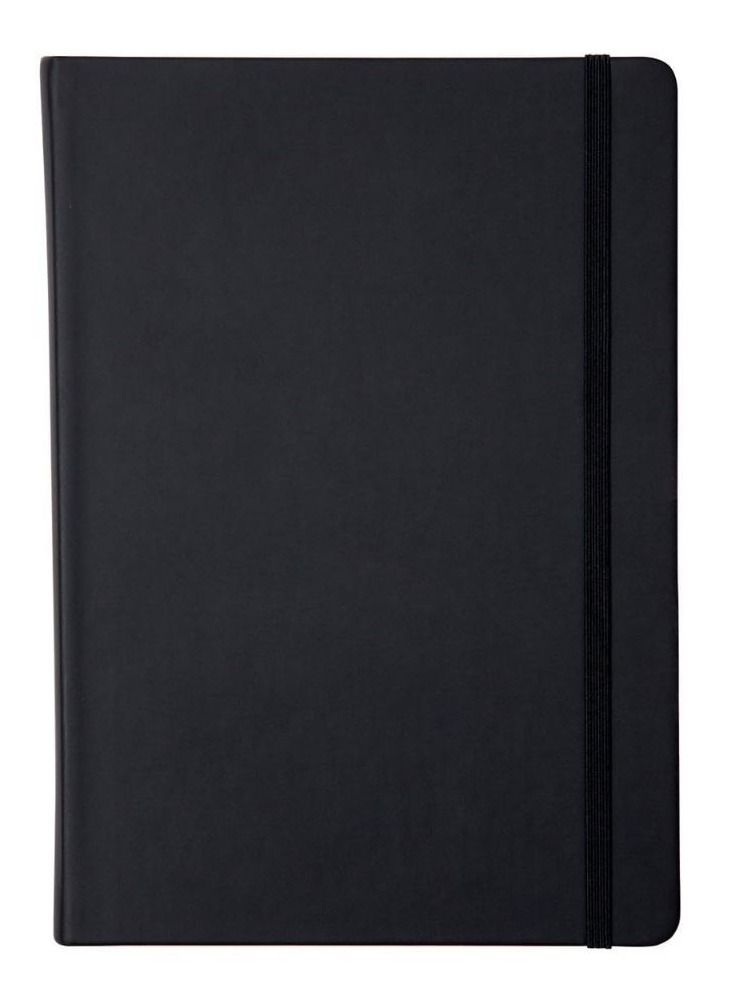 Collins Legacy A4 Hard Cover Notebook, 240 80gsm Ruled Pages - Black Cover - Image 1