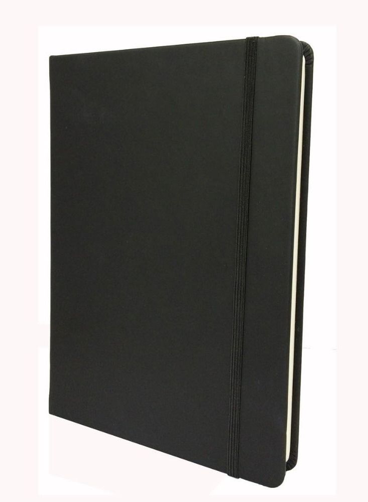Collins Legacy A4 Hard Cover Notebook, 240 80gsm Ruled Pages - Black Cover - Image 2