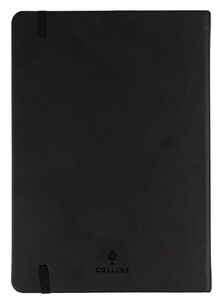 Collins Collins Legacy A4 Hard Cover Notebook, 240 80gsm Ruled Pages - Black Cover