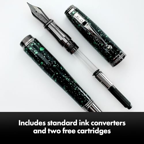 Monteverde Invincia Vega Starlight Green Fountain Pen - Medium Nib, Premium Design, Artistic Writing Instrument - Image 4