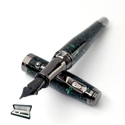 Monteverde Invincia Vega Starlight Green Fountain Pen - Medium Nib, Premium Design, Artistic Writing Instrument - Image 1