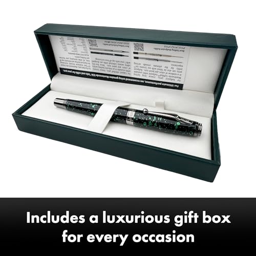 Monteverde Invincia Vega Starlight Green Fountain Pen - Medium Nib, Premium Design, Artistic Writing Instrument - Image 3