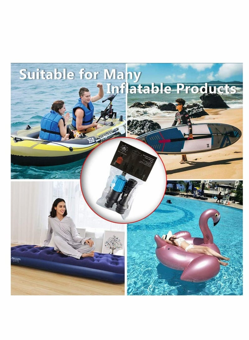 Zikra Electric Pump Adaptor Compressor Air Valve Converter Multifunction Valve Adapter with 4 Air Nozzles for Halkey Roberts Valve, Stand Up Inflatable Paddle Board, Inflatable Bed, Inflatable Boat - Image 3