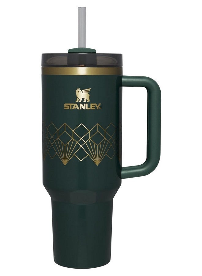 Stanley Stanley Quencher H2.0 Tumbler with Handle and Straw 40 oz | Flowstate 3-Position Lid | Cup Holder Compatible for Travel | Insulated Stainless Steel Cup | BPA-Free | Forrest Gloss Deco  - Image 1