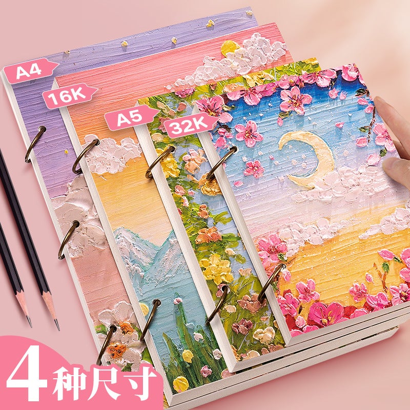Yuan Hao High Yan Value Thickened 16K Sketchbook 32K Painting Book A5 Painting Book 16K Sketchbook For Art Students - Image 3