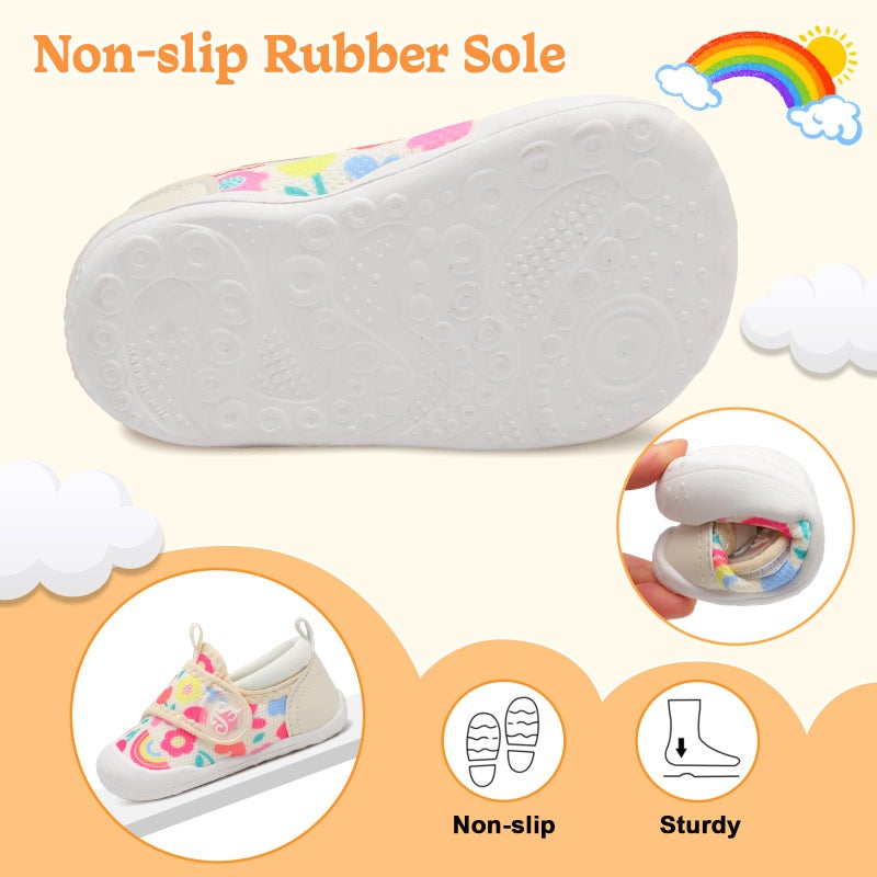 JIASUQI Baby Shoes for Walking Toddler Girls Sneakers Infant Shoes Baby Sneakers for Girls Flower 12-18 Months - Image 4