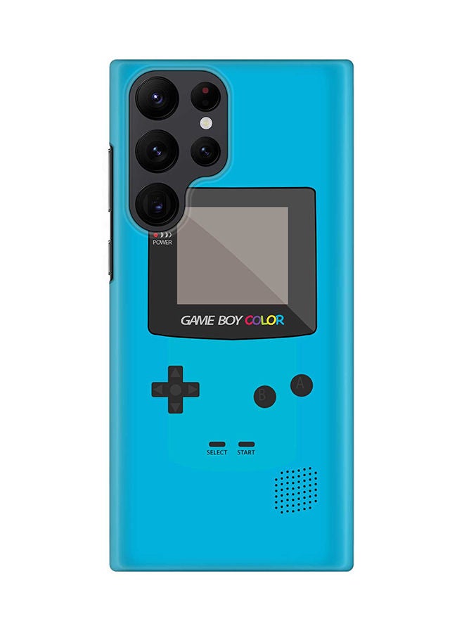 Stylizedd Case for Samsung Galaxy S22 Ultra 5G Snap Case Slim Snap Classic Series Shield Matte Finish Print - Gameboy Color - Blue - Image 1