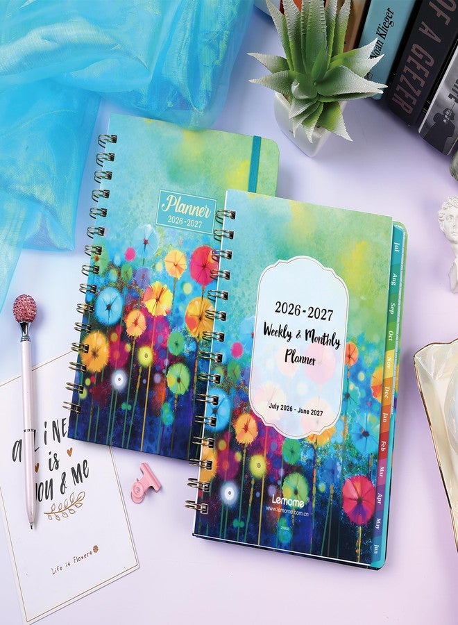 Lemome 2026-2027 Planner - 2026-2027 Planner Weekly and Monthly, Calendar Monthly Planners 2026-27 from Jul. 2026 - Jun. 2027, 6.4" × 8.5", Twin-Wire Binding, Elastic Closure - Image 2