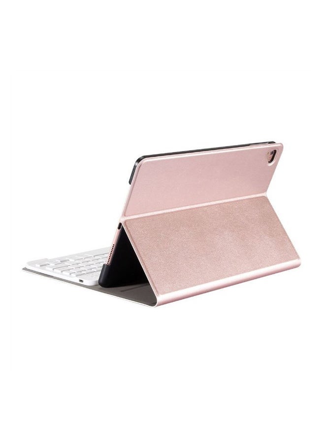 NIBEMINENT Bluetooth Wireless Detachable Keyboard Case Cover For Apple iPad 5/6/7/8 Rose Gold - Image 2