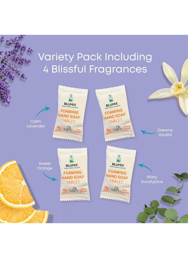 Foaming Hand Soap Starter Kit 4 Fragrant Foaming Soap Tablets With Reusable Glass Pump Dispenser Nontoxic Sustainable Skinfriendly Formula Zero Waste Cleaning Products