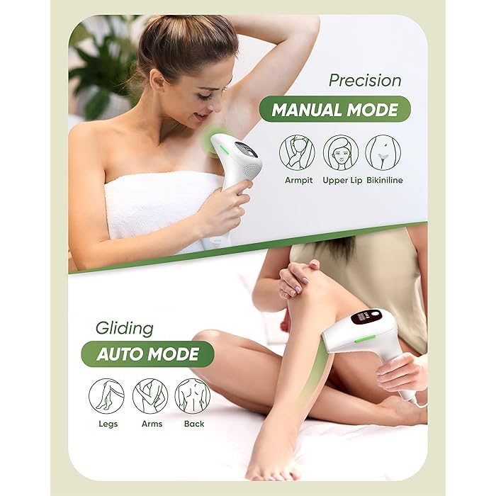 ZAMZIN Permanent Laser Hair Removal Device for Men & Women/Painless Full Body, Face, Bikini & Legs, Cordless Advanced Pulse Light Technology,Ergonomic, Portable Epilator for Home & Travel Use - Image 2
