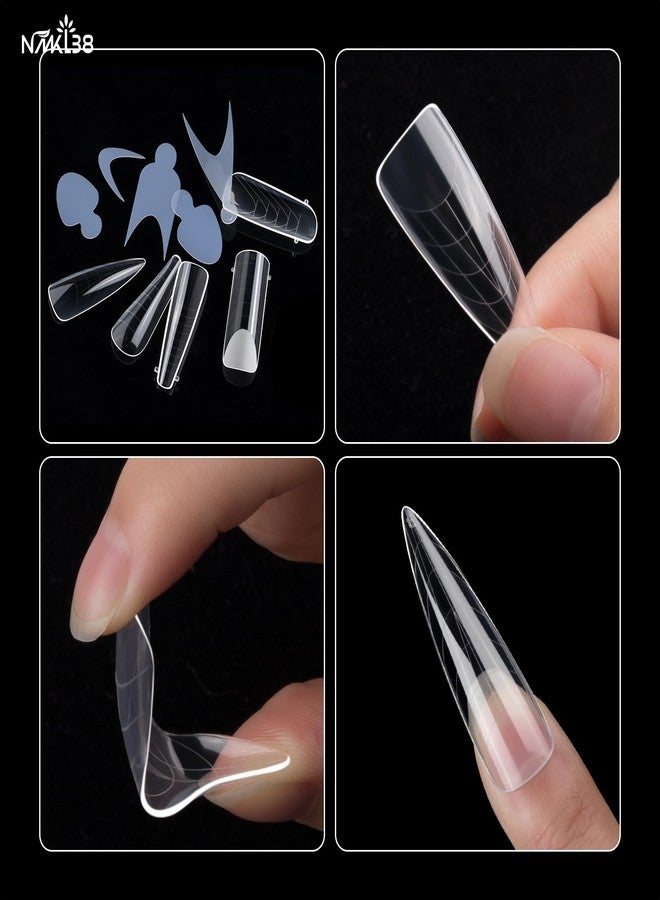 NMKL38 120PCS French Silicone Sticker Nail Dual Form Set Duet Nail System Reusable Pad Quick Building Mold Tips - Image 3