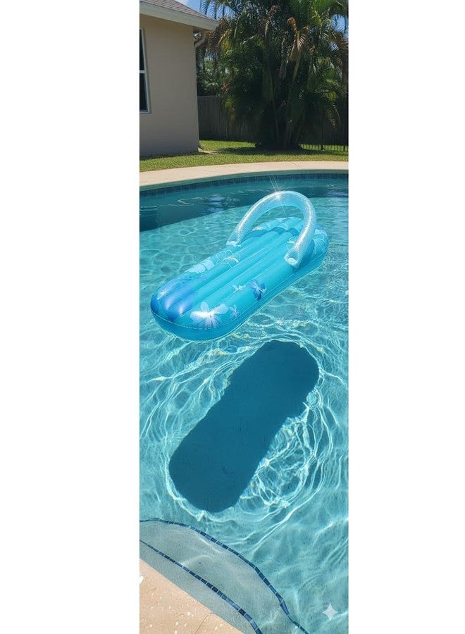 Jilani Swimming Pool Float for Adult Slipper Mat Lounger Mat Swimming Pool Float with Manual Pump - Image 4
