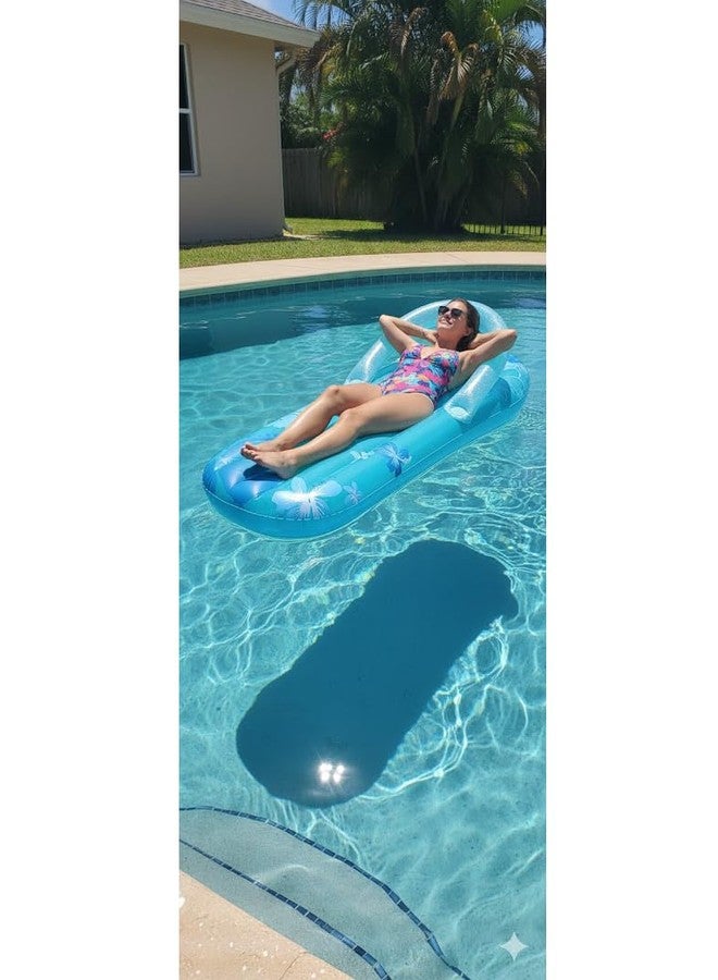 Jilani Swimming Pool Float for Adult Slipper Mat Lounger Mat Swimming Pool Float with Manual Pump - Image 5