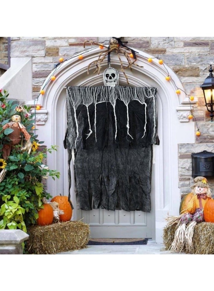 GGEROU Hanging Skeleton Halloween Decoration 85cm Spooky Ghost Tree Decor for Outdoor and Indoor Party(Male ghost) - Image 5