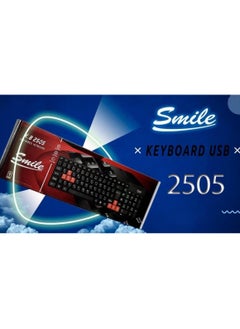 Generic Smile KB 2505 USB Wired Keyboard, 104 Keys, Waterproof, Black.  - Image 3