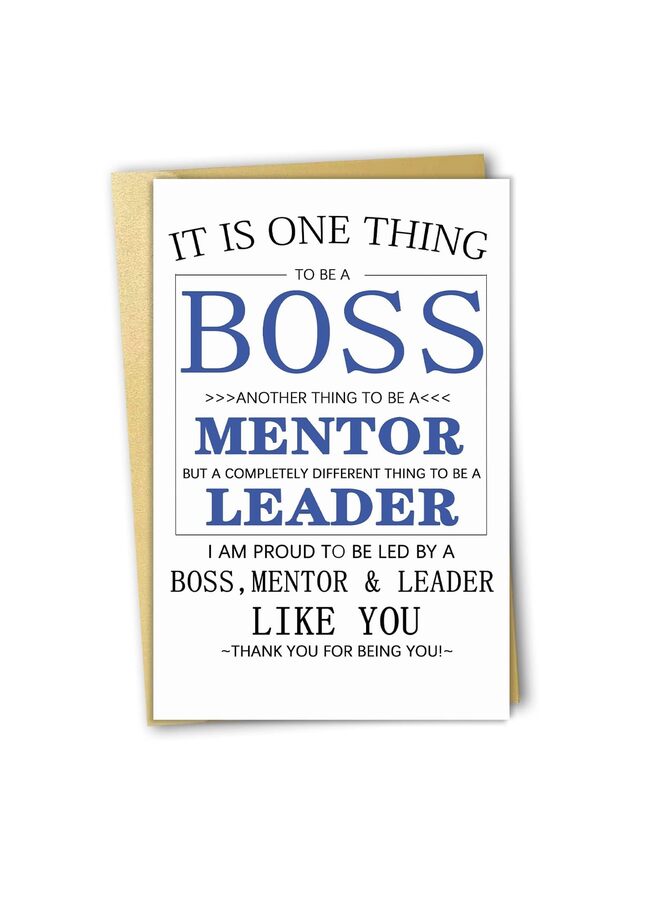 Funny Boss’s Day Card For Boss, Best Boss Day Gifts For Leader, Appreciation Card For Mentor, Happy Boss Day For Man Woman - Image 1