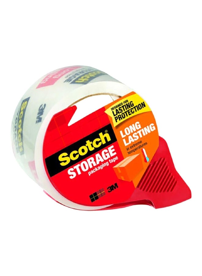 سكوتش شريط تغليف للتخزين مع موزع شفاف بقياس 1.88 بوصة × 54.6 ياردة