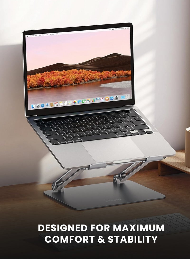 Moxedo Aluminum Laptop/ Tablet Stand with 360° Rotatable Base Adjustable Foldable Tablet Holder Compatible with iPad Pro/ Air/ Mini Galaxy Tab S10/S9/A9 Up to 17.2” Devices - Image 5