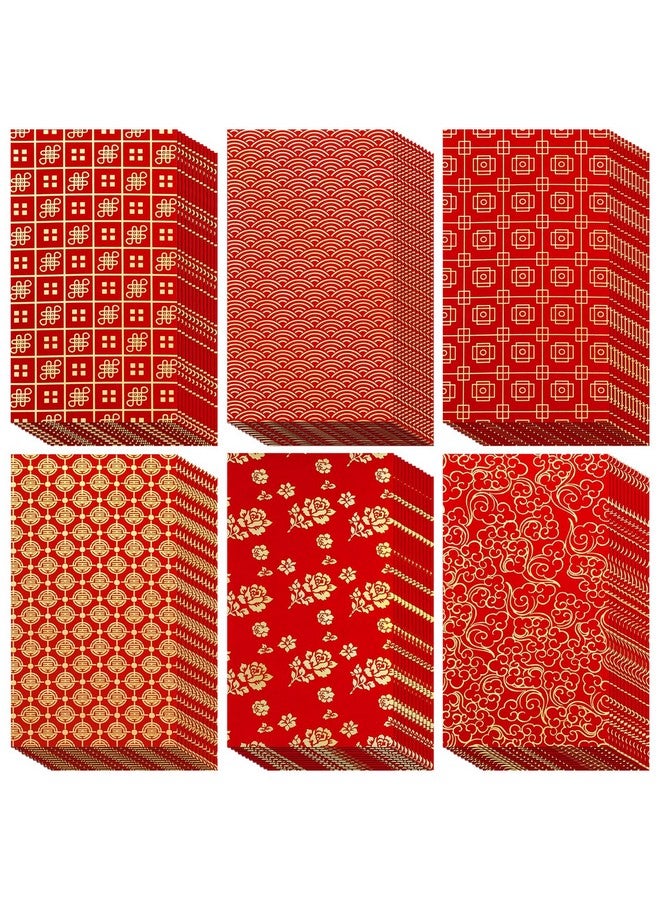 مارسبارك 60 قطعة من المظاريف الحمراء للعام الصيني الجديد 2024 الحزم الحمراء الصينية هونغ باو هدية مهرجان الربيع مظاريف المال محظوظ 6 تصاميم 3.5 × 6.7 بوصة - Image 1